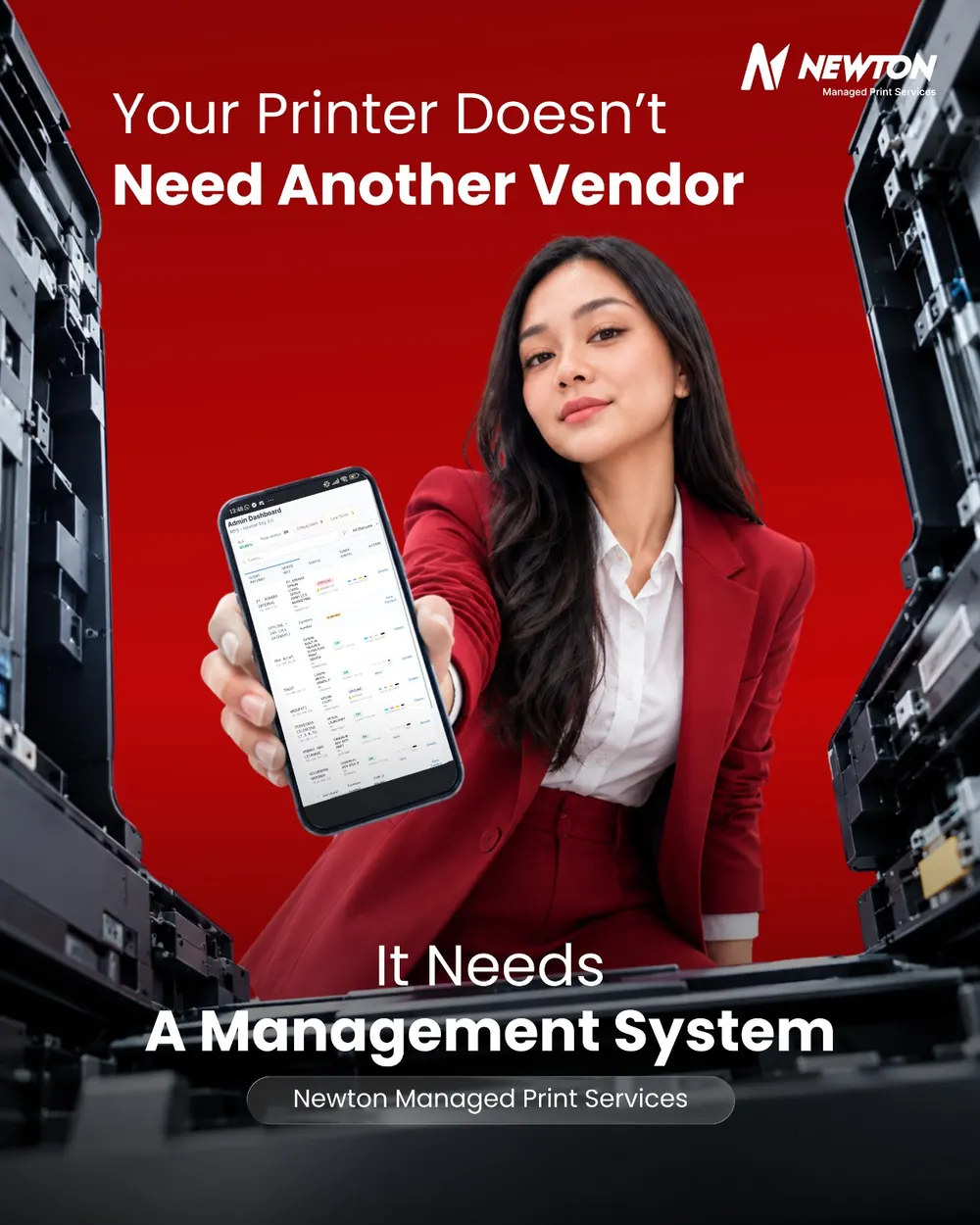 Konten Newton: Your printer doesn't need another vendor, it needs a management system